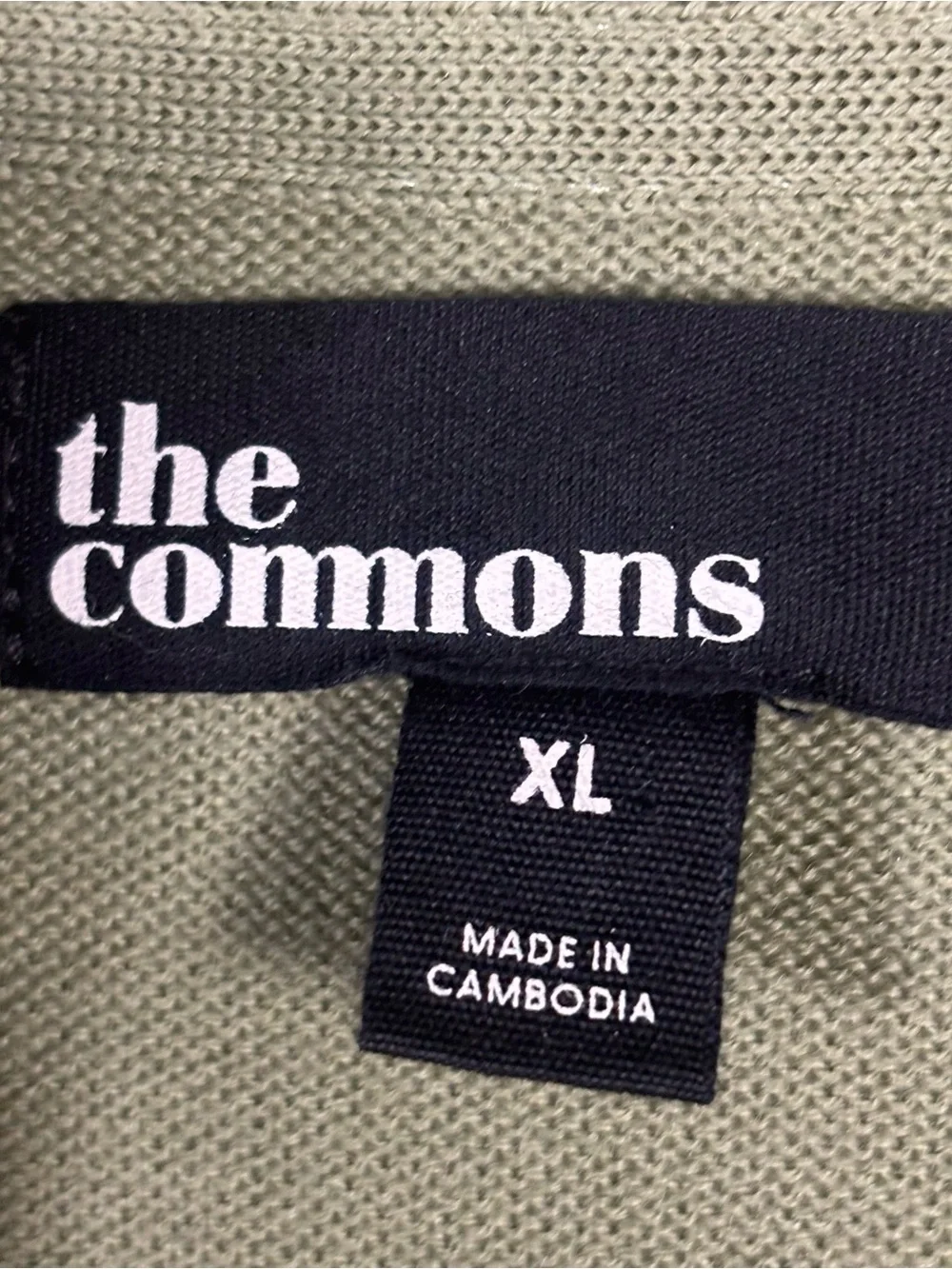 The Commons 1/4 Zip Merino Wool Knit Sweater Green Preppy Minimalist Size XL